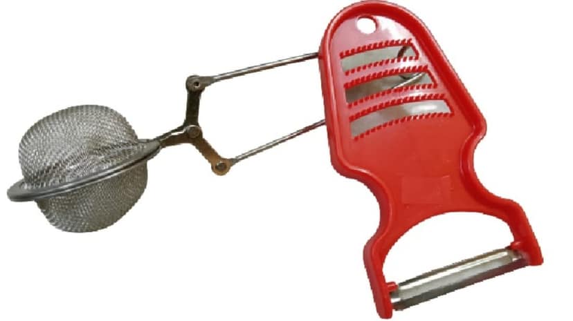 Snowpearl Stainless Steel Tea Infuser with Free 2-Way Grater | Mesh Ball Tea Strainer for Loose Leaf Tea (Set of 2) view 2