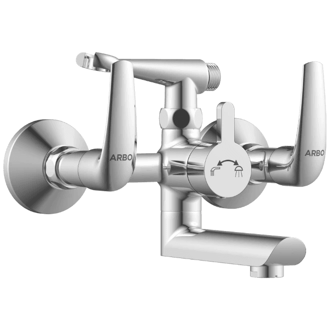 CM-2521 Wall Mixer 2 In 1 With Crutch, Connecting Legs With Wall Flange view 2