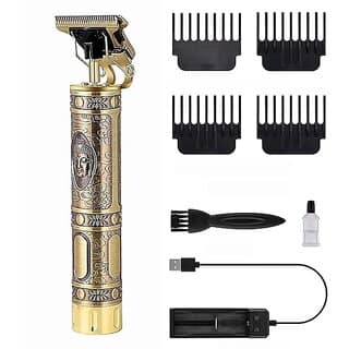 Golden Electric Hair Trimmer - USB Rechargeable with Adjustable Clipper Cleaning Brush