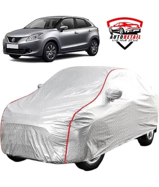 AutoRetail Car Body Cover for Maruti Suzuki Baleno With Mirror Pocket ( Pack of 1 ) , Silver