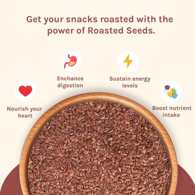 nourish you Organic Roasted Flax Seeds view 2