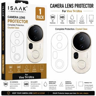 ISAAK Back Camera Lens Protector compatible for Vivo T4 Ultra (Pack of 1)