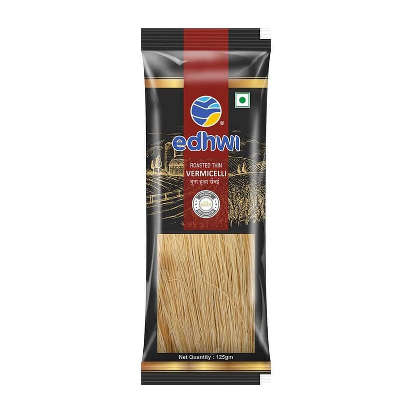 Edhwi thin roasted vermicelli | Pack of 5 | Seviyan vermicelli | (625 gram) view 2