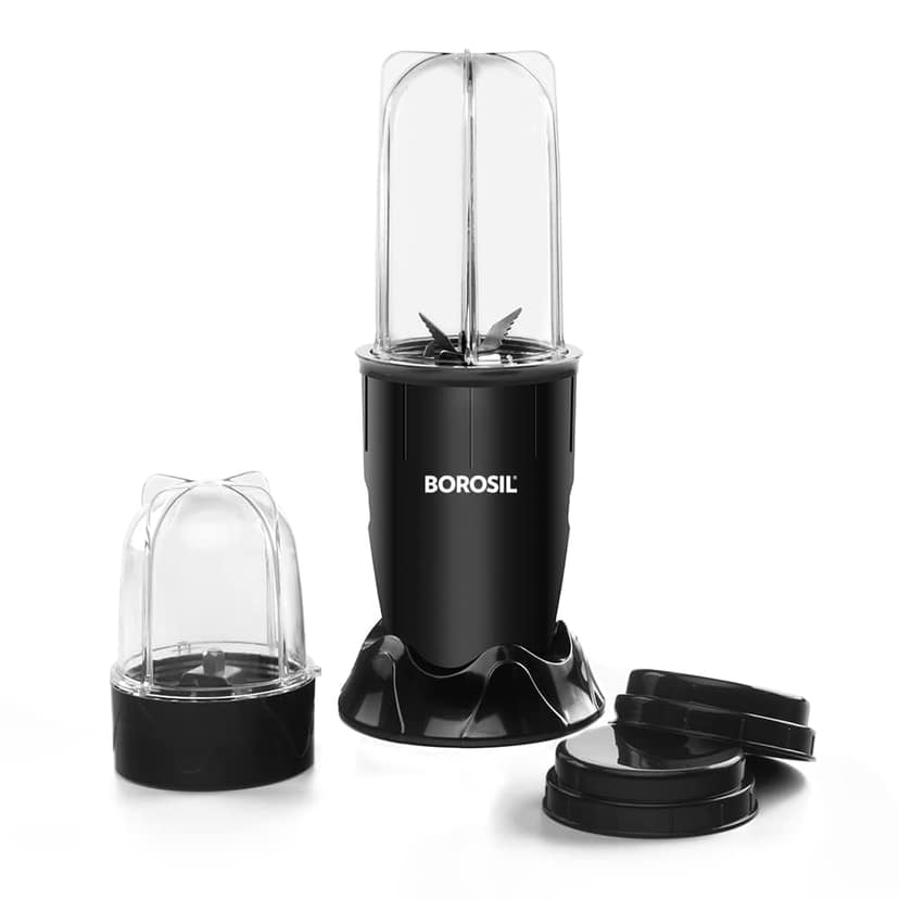 Borosil NutriFresh Blender & Grinder, 500 ml Blending Jar, 300 ml Chutney Jar, For Blending Smoothies & Chutneys, Dry Grinding Spices , 400 W view 2
