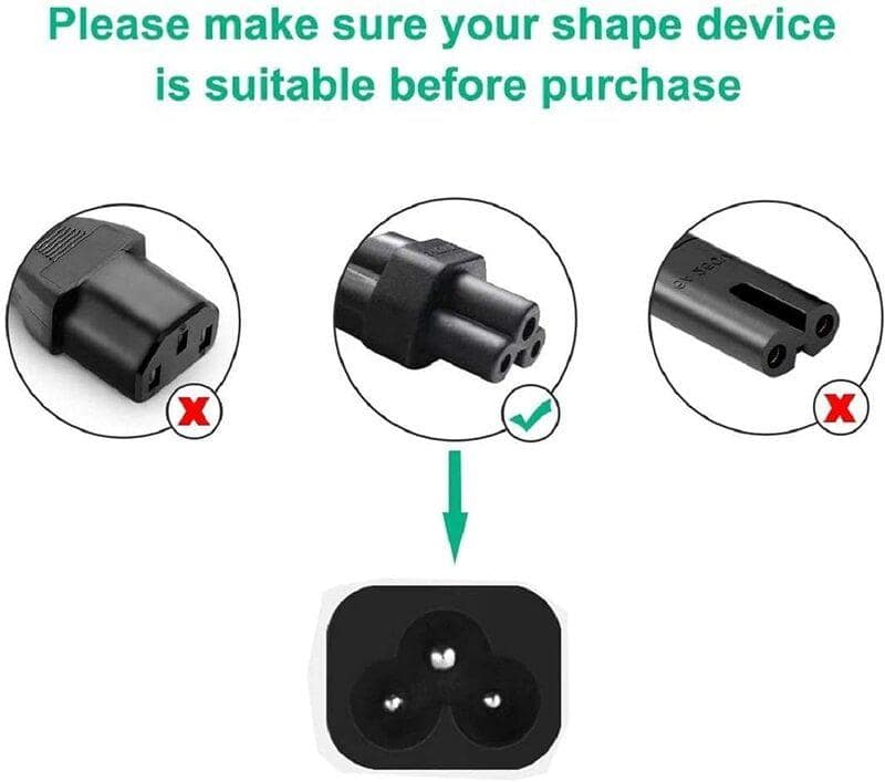 Champion 3-Pin AC Power Cable Cord for Laptops and Notebooks, Universal Replacement Charger/Adapter Cord-1.8mtr view 2