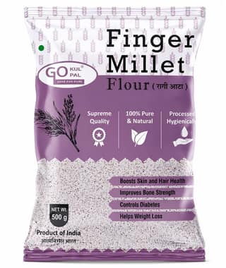 Gokul Gopal Ragi Aata (FINGER MILLET FLOUR) Boosts Immunity, Improves Bone Strength, Helps Weight Loss, Zero Preservatives 500gm