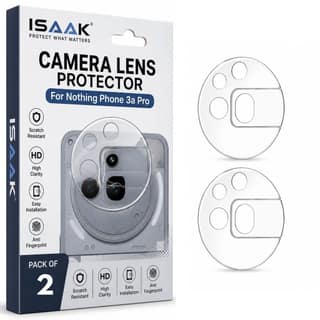 ISAAK Back Camera Lens Protector compatible for Nothing Phone (3a) Pro (Pack of 2)