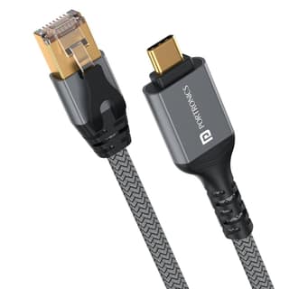 Portronics EtherC, Type-C to RJ45 Ethernet Cable, CAT-6 Certified, 1000 Mbps High-Speed