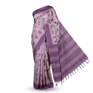 Purple Sambalpuri Saree