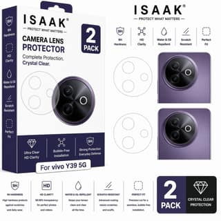 ISAAK Back Camera Lens Protector compatible for Vivo Y39 5G (Pack of 2)