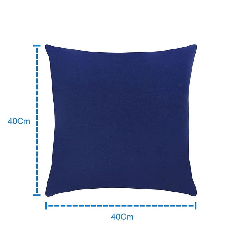 AIRWILL Cotton Plain I Blue Themed Cushion Covers for Cushions & Pillows (Blue, Pack of 5) view 2