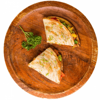 Paneer butter masala & red paprika taco