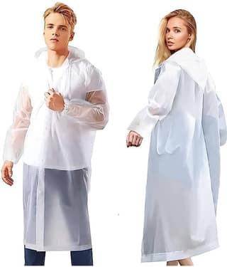 Infispace Pack of 1 Unisex Raincoat With Hood | Waterproof Rain Poncho | Material | Reusable | Lightweight | Universal Size | Raincoat for Men and Women raincoat raincoat lightwaight raincoat plastick raincoat hiking raincoat barsati rainsuit for r