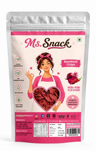 Ms. Snack Peri-Peri Beetroot Chips - 250g