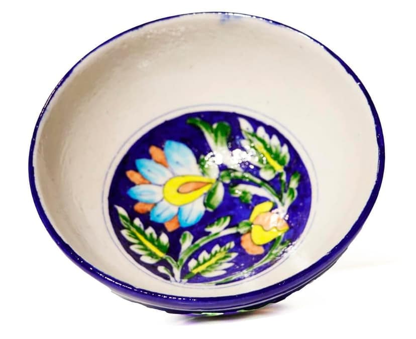 COTTAGE Multipurpose Ceramic Bowl | Handcrafted & Handpainted (3X2 Inch_Multicolor) view 2