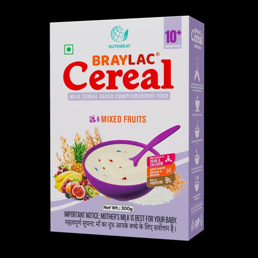 Braylac Cereal - Mixed Fruits - 300g - 10+ Months view 2