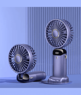 CHARKEE USB Fan Assorted Pack of Pack of 1 Rechargeable Mini Portable Digital Hand Fan