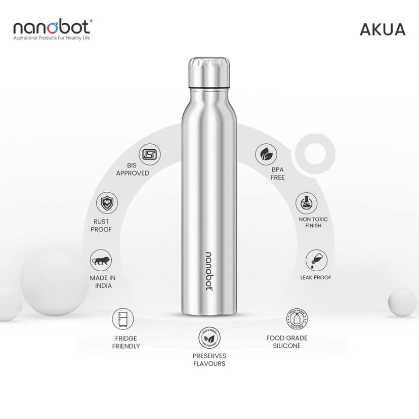 Nanobot Akua Stainless Steel Fridge Water Bottle 700ml view 2