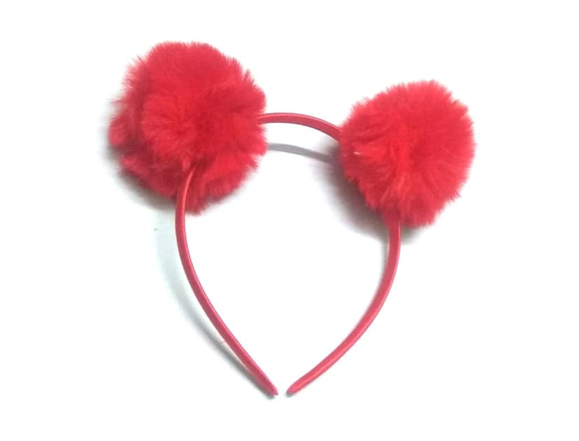 Nawani Pom Pom Fur Plastic Hairband Headband for Girls and Woman view 2