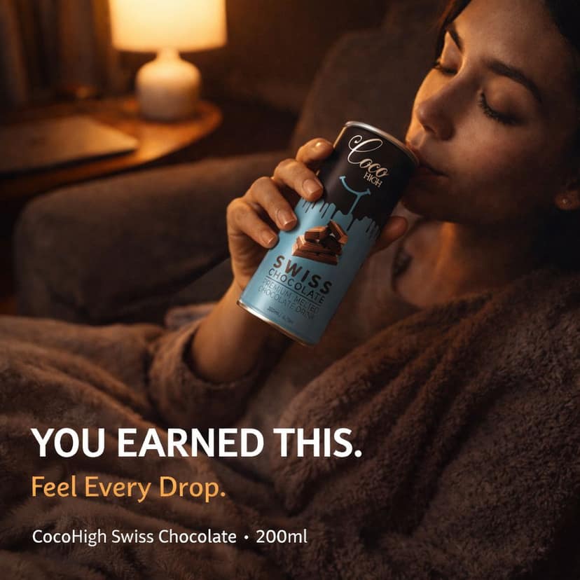 COCOHIGH Swiss Chocolate Drink Can - 200 ml (Pack of 6) view 2