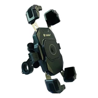 BOBO BM20 PRO Plus Four Corners Secure Grip with PRO Plus Vibration Damper Waterproof Bike/Motorcycle/Scooter Mobile Phone Holder Mount Ideal for Maps and GPS Navigation (Black) BOBO BM20 PRO Plus Four Corners Secure Grip with PRO Plus Vibration Damper W
