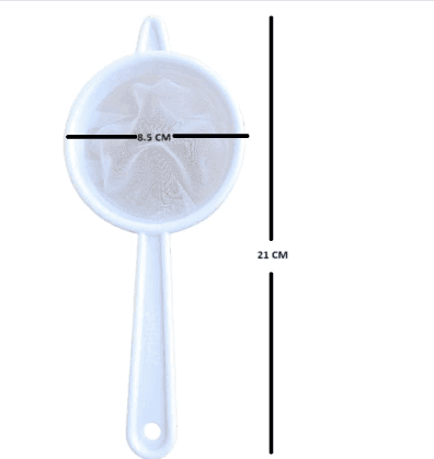 Plastic Double Mesh Tea Strainer, White, 8.5 cm view 2