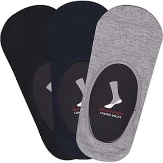 DDH Mens Solid No Show Socks (Pack of 3)