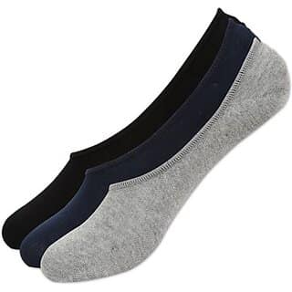 DDH Mens Solid No Show Socks (Pack of 3) view 2