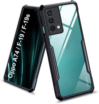 PLUGTECH Slim Shockproof Case | Matte Black Soft | Drop Protection | Precise Cutouts | Premium Mobile Cover for Oppo F19, Oppo F19s, Oppo A74