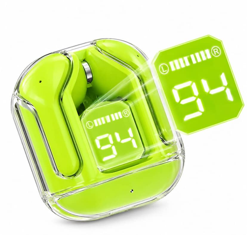 UltraPods Max True Wireless Earbuds with Bluetooth 5.3, Enhanced Sound Quality, Touch Control Battery Life, Noise Cancellation & Comfortable Fit (Green) view 2