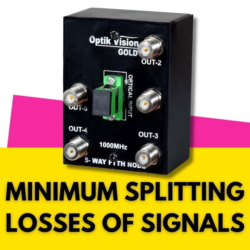 Optik vision gold FTTH Powerless Node Optical Receiver Fiber RF -Converter 5 Out { pack of 2 } view 2