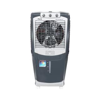 BHABURLY Burly Coolair Pro 75 Ltr Desert Portable Cooler With Anti Bacterial Honeycomb, Auto Refill Powerfull Motor, Auto Swing & Castor Wheel- Grey