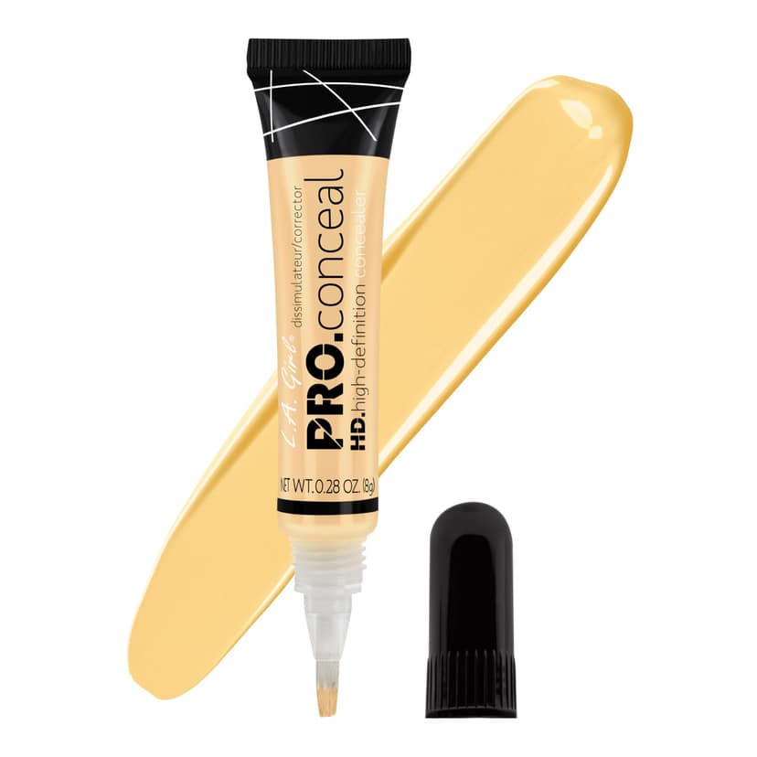 L.A GIRL - Hd Pro Conceal - Light Yellow Corrector | Ultra-Lightweight | Crease Resistant | Smooth and Blendable Formula | 8 G,Matte,Liquid. L.A GIRL - Hd Pro Conceal - Light Yellow Corrector | Ultra-Lightweight | Crease Resistant | Smooth and Blendable