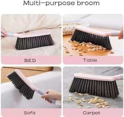Duster for Cleaning Soft Cleaning Brush Counter Duster Hair Drafting Brush with Microfiber for Keyboard Home Hotel Bed Car Soft Clothes Blue Bed Brush Dusting Brush Plastic Wet and Dry Brush (White) view 2