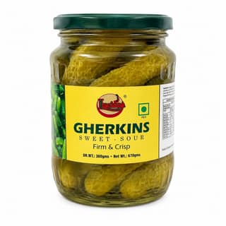 Luciana Gherkins Sweet-Sour 670g | Premium Pickled Cucumbers | Firm & Crisp Gherkins | Ready-to-Eat Pickles for Salads, Burgers, Sandwiches & Snacks