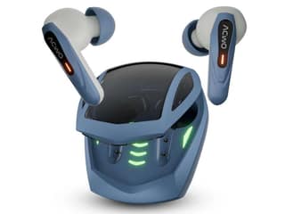 ACwO DwOTS Zing Wireless Earbuds, Breathing LED Lights, Up to 32dB ANC, 55Hrs Playtime, 40ms Low Latnency, Charging 10mins Charge = 120mins Playtime - Regal-Blue