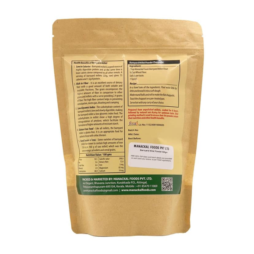 Barnyard Millet Powder | Gluten-Free Flour | Natural & Pure | Healthy Atta Alternative | 500g view 2
