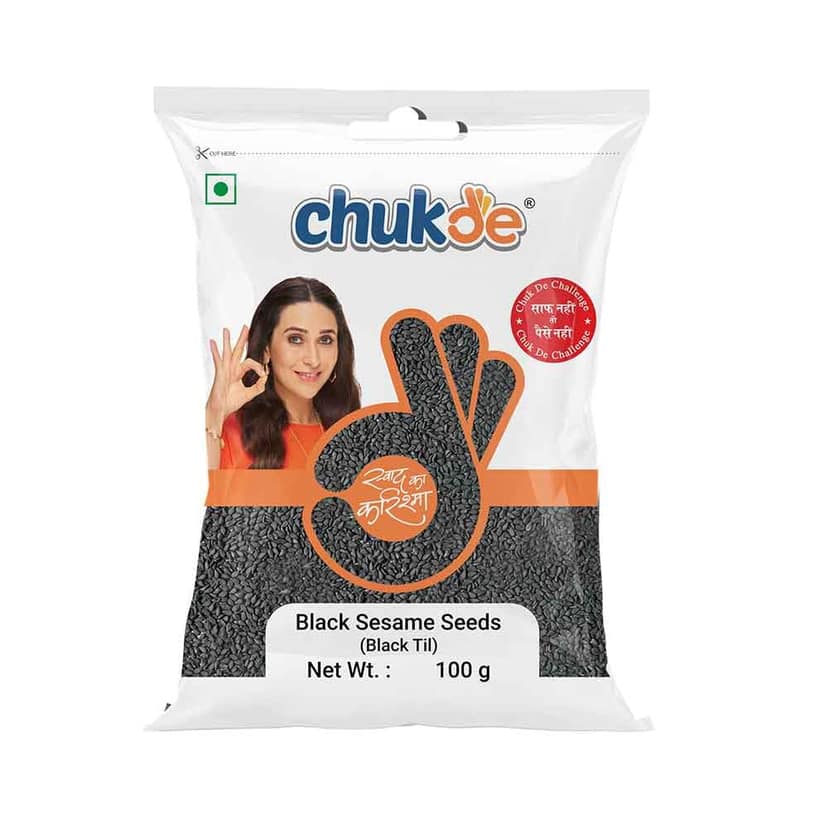 Chukde Black Till (Black Sesame) - Rich in Nutrients & Antioxidants - Regional Names: Nigella, Ellu, Teel - Authentic Indian Flavor & Aroma | 100 Gram | Pack of 2 view 2