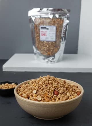 Nutty Buddy Foods Healthy Millets Bhel Snack Mix – Roasted Jowar, Bajra & Nachni (200g)