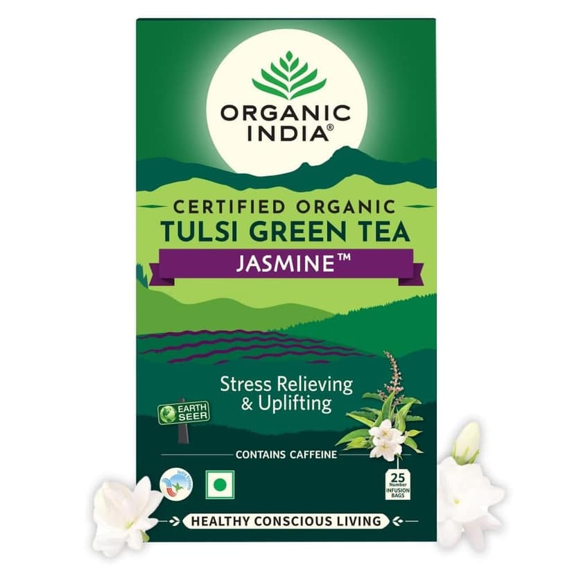 Organic India Tulsi Green Tea, Jasmine, 25 Tea Bags