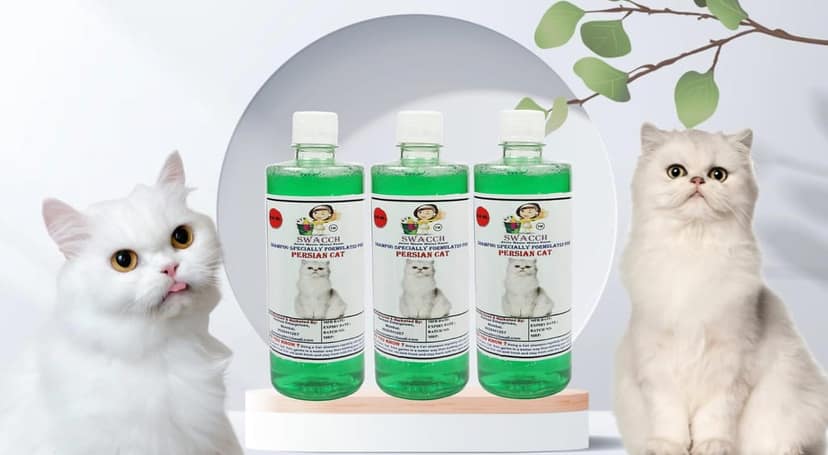 SWACCH Shampoo Specially FORMULATED for Persian CAT 500ML (Pack of 3) NEEM ALOVERA