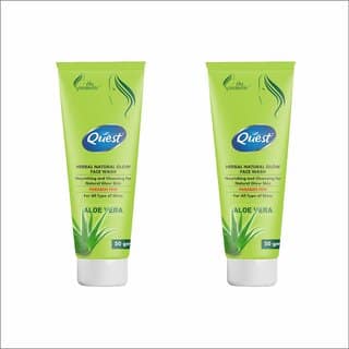 Quest Herbal Natural Glow Aloe vera Face Wash (pack of 3)50gm