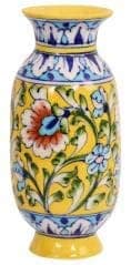 Blue Pottery Ceramic Flower Pot Vase for Living Room