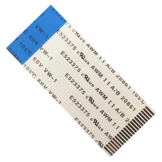 20 Pin 1mm Pitch 50mm Reverse Side Connection FFC Ribbon Flexible Flat Cable