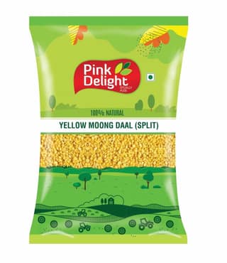 Pink Delight Moong Dhuli Daal | Moong Mogar | Moong Washed | 500 Gm Pack