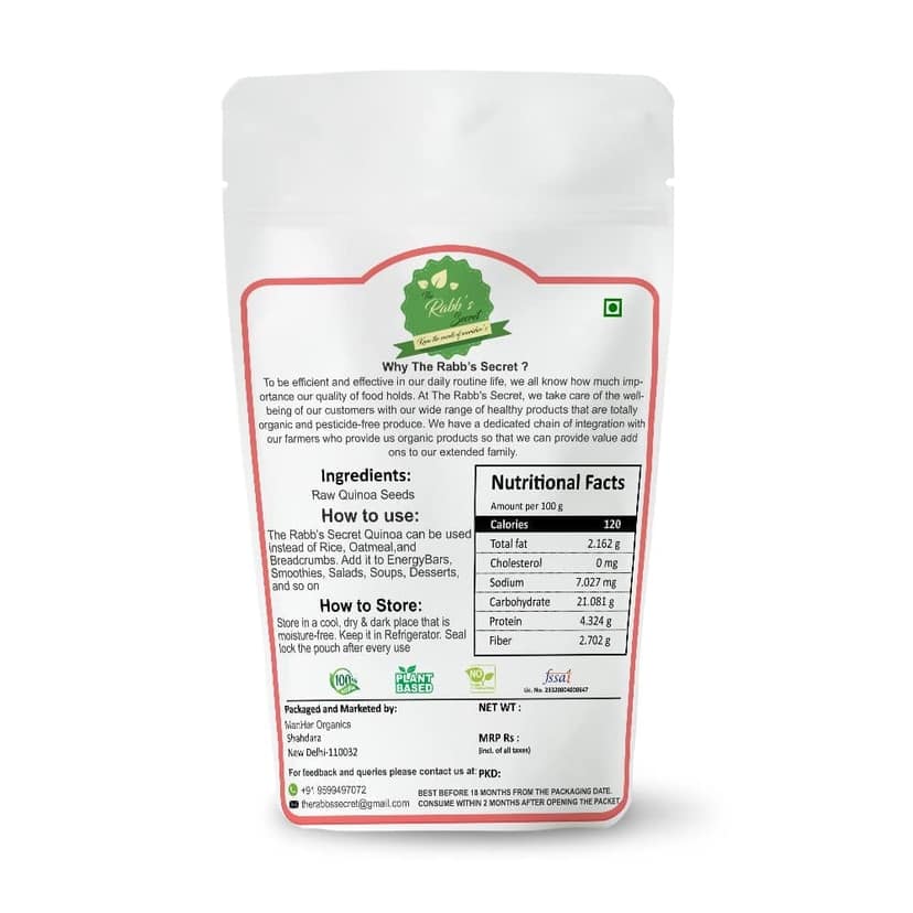 The Rabb's Secret Gluten Free Quinoa Seeds 200gm for Weight Management (Quinoa Seeds, 200gm) view 2