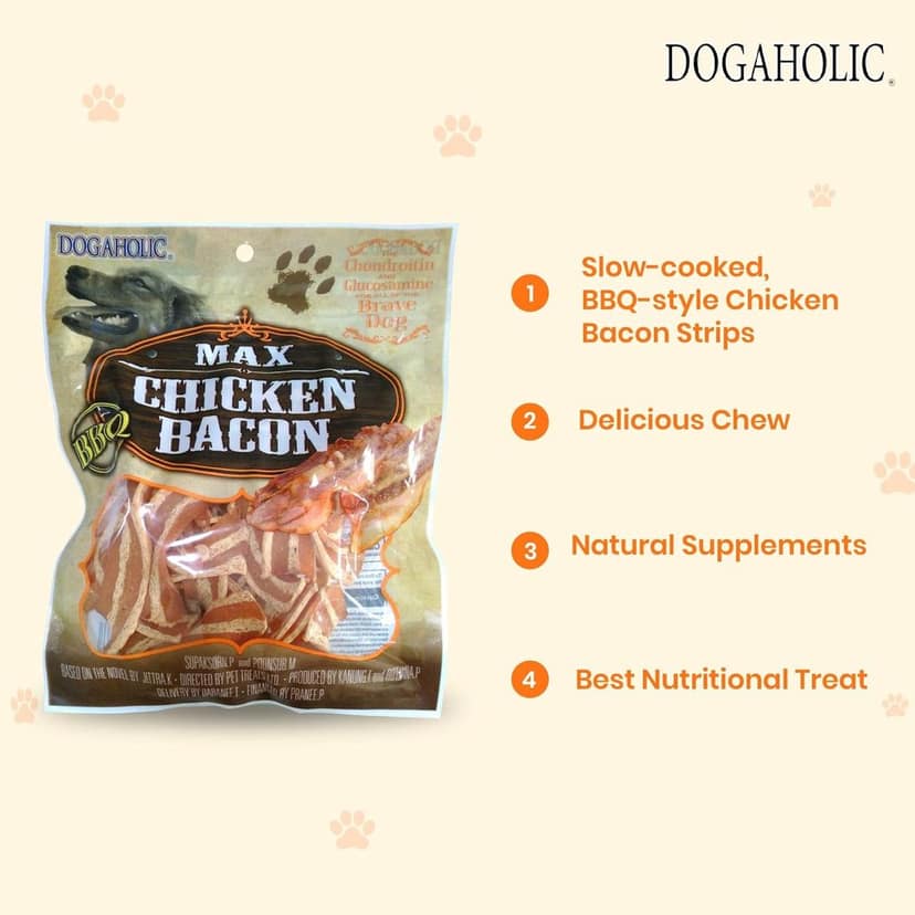 Dogaholic Max Chicken Bacon Noodles, 130 Gms (BBQ Flavour)(1282) view 2