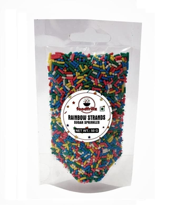 foodfrillz CMC Powder(40 g), GMS Powder(40 g) & Rainbow Vermicelli(50 g) for cake ice cream pudding Combo Pack of 3 view 2