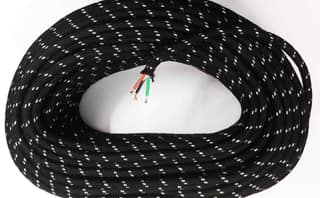 Tia Cotton Wrapped Heavy 3 Core Wire- 40/60- Black Colour-5 Meters