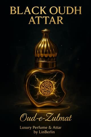 Black Oudh Attar (12ml) | Oud-e-Zulmat | Long Lasting Black Oud Attar for Men and Women | Alcohol-Free Itter